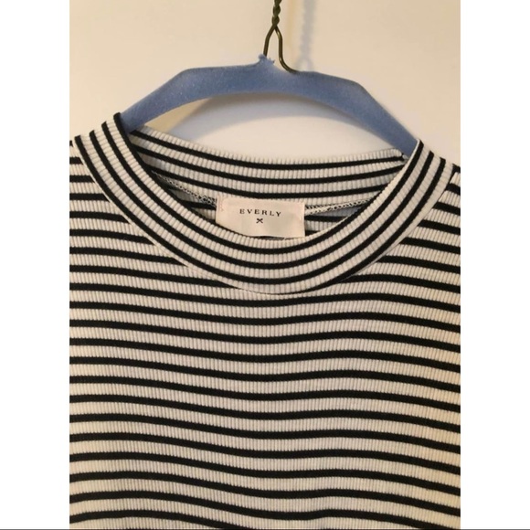 Everly Striped Mock Neck Dress - Picture 4 of 5